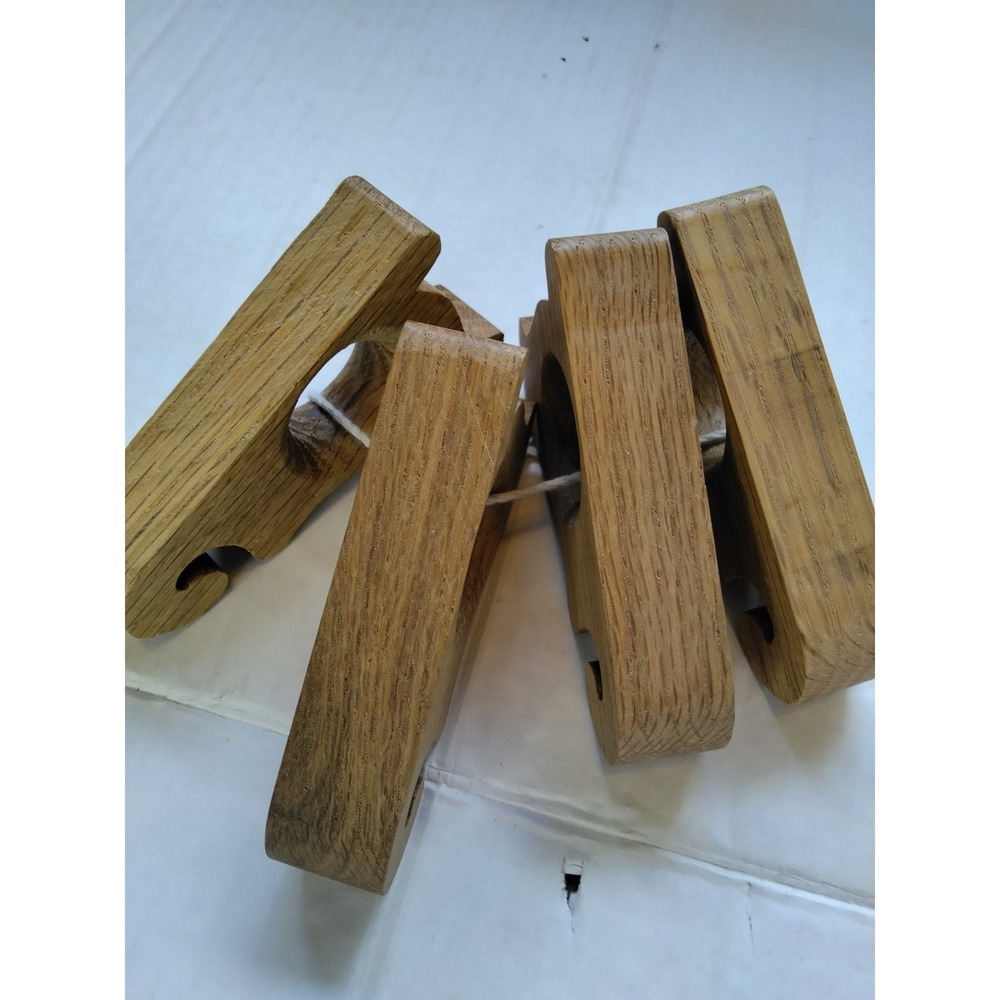 Set of 4 Vintage Wooden Sleigh Napkin Rings Christmas Holiday Table Decor - Picture 5 of 8